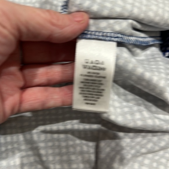 Mercer & Madison Sz S blue and white short sleeve tye back neck line NWOT - Picture 4 of 5